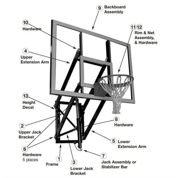 Goalsetter GS54 WallMount BasketballGoalStore
