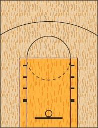 Narrow Half Basketball Court