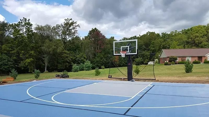 Home Basketball Court Installed
