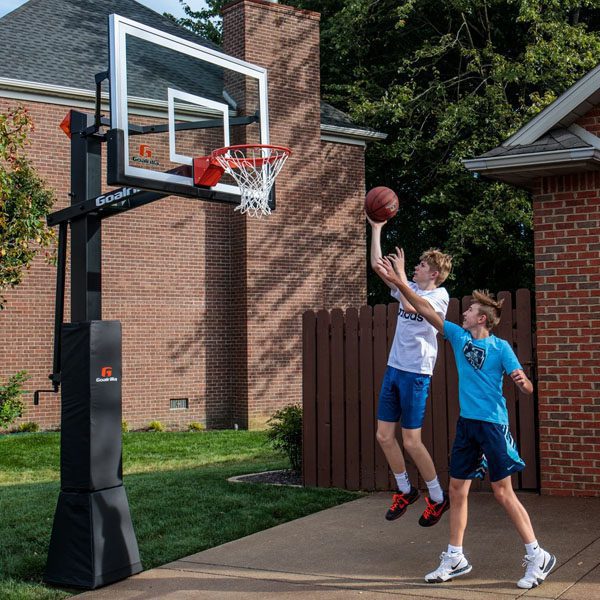 basketball ball and hoop